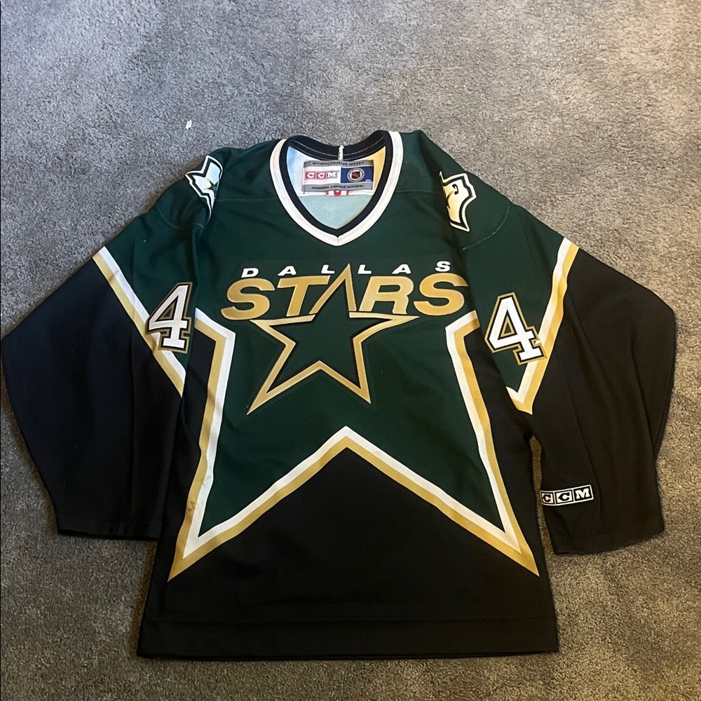 CCM Dallas Stars Green Jersey with Gold and White Accents